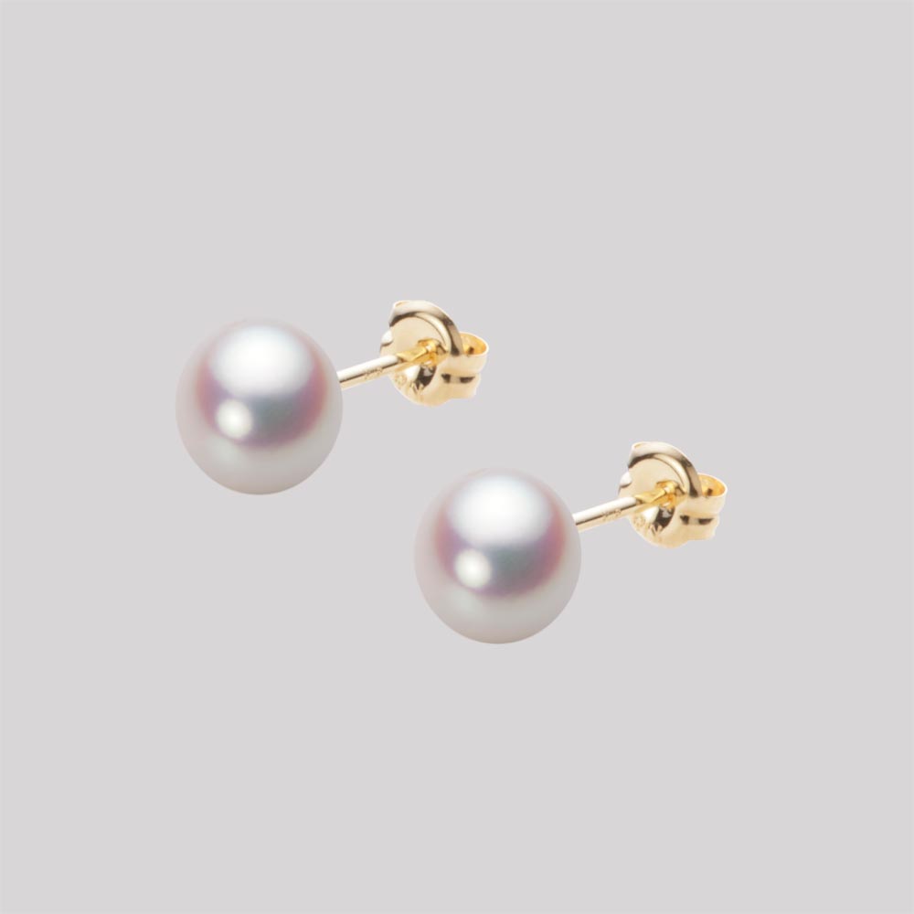 パール ピアス あこや真珠 6.0mm アコヤ 真珠 ピアス K18 イエローゴールド 18金 レディース HA00060B11WPNPA03Y ムーンレーベル Moon Label