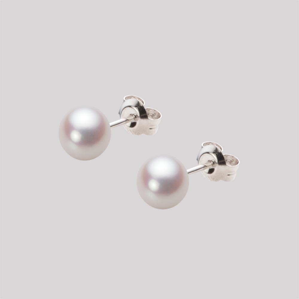 パール ピアス あこや真珠 6.0mm アコヤ 真珠 ピアス K14WG ホワイトゴールド レディース HA00060B13WPNPA02W ムーンレーベル Moon Label