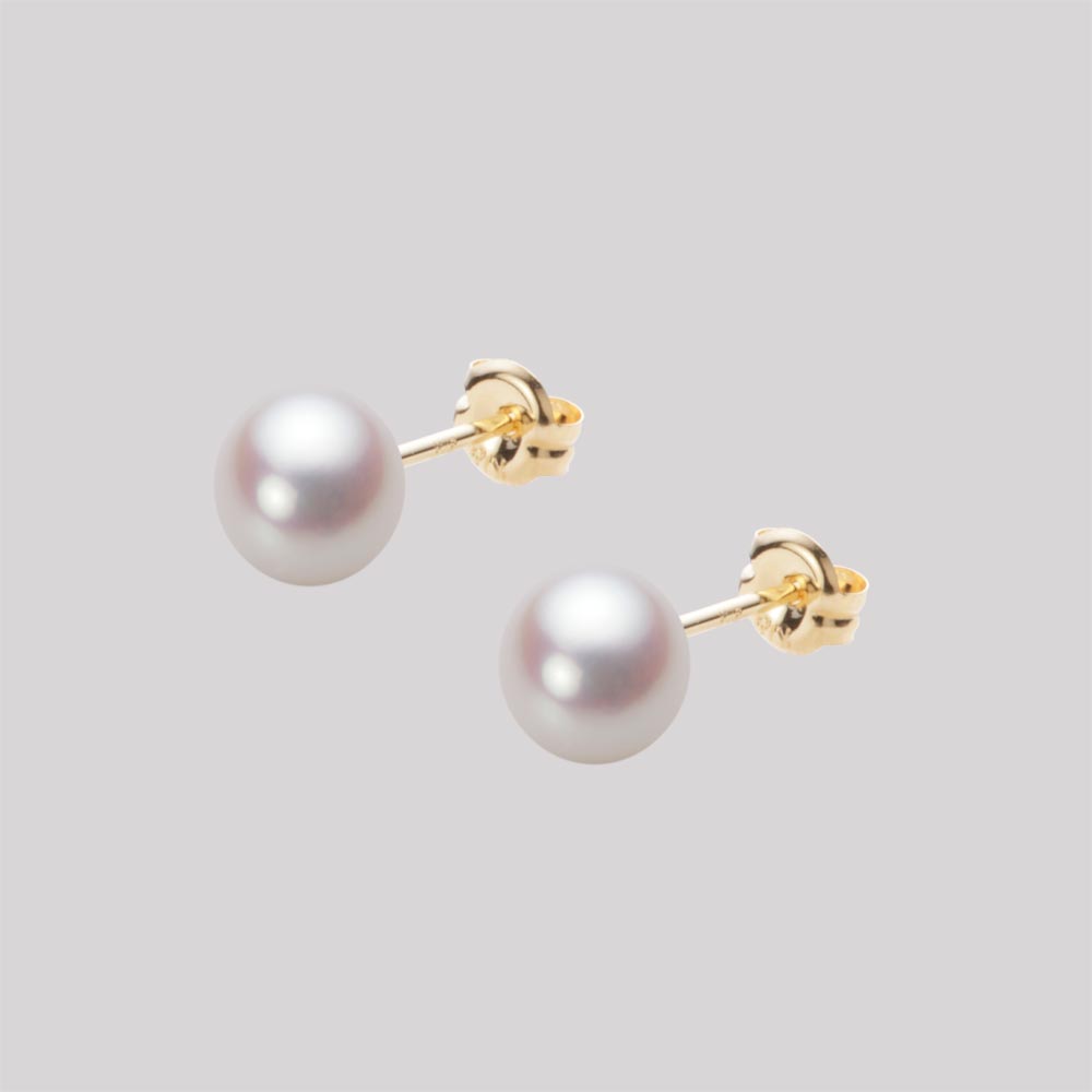 パール ピアス あこや真珠 6.0mm アコヤ 真珠 ピアス K18 イエローゴールド 18金 レディース HA00060B13WPNPA03Y ムーンレーベル Moon Label|Moon Label 大月真珠 Online Shop