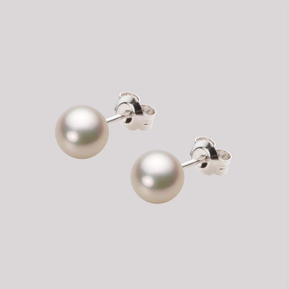 パール ピアス あこや真珠 6.5mm アコヤ 真珠 ピアス K14WG ホワイトゴールド レディース HA00065R11CG0PA02W ムーンレーベル Moon Label