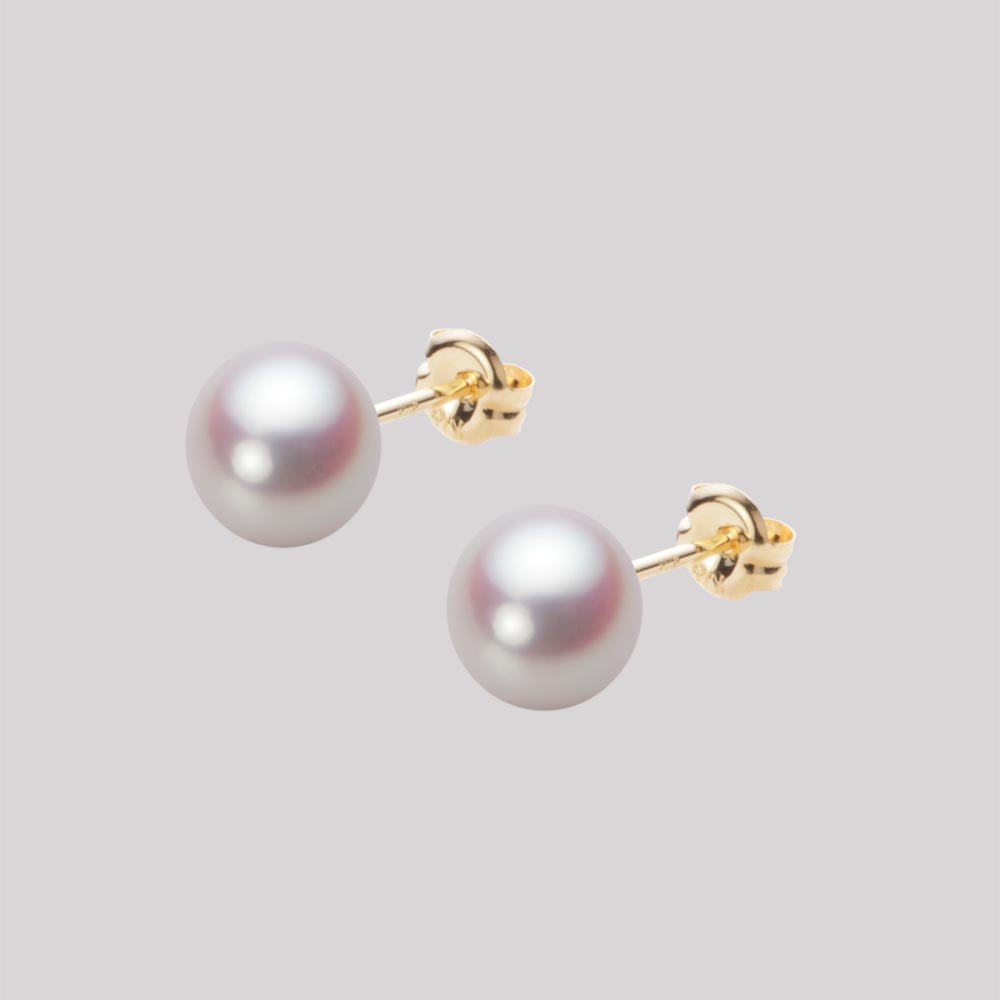 パール ピアス あこや真珠 6.5mm アコヤ 真珠 ピアス K18 イエローゴールド 18金 レディース HA00065B11WPNPA03Y ムーンレーベル Moon Label