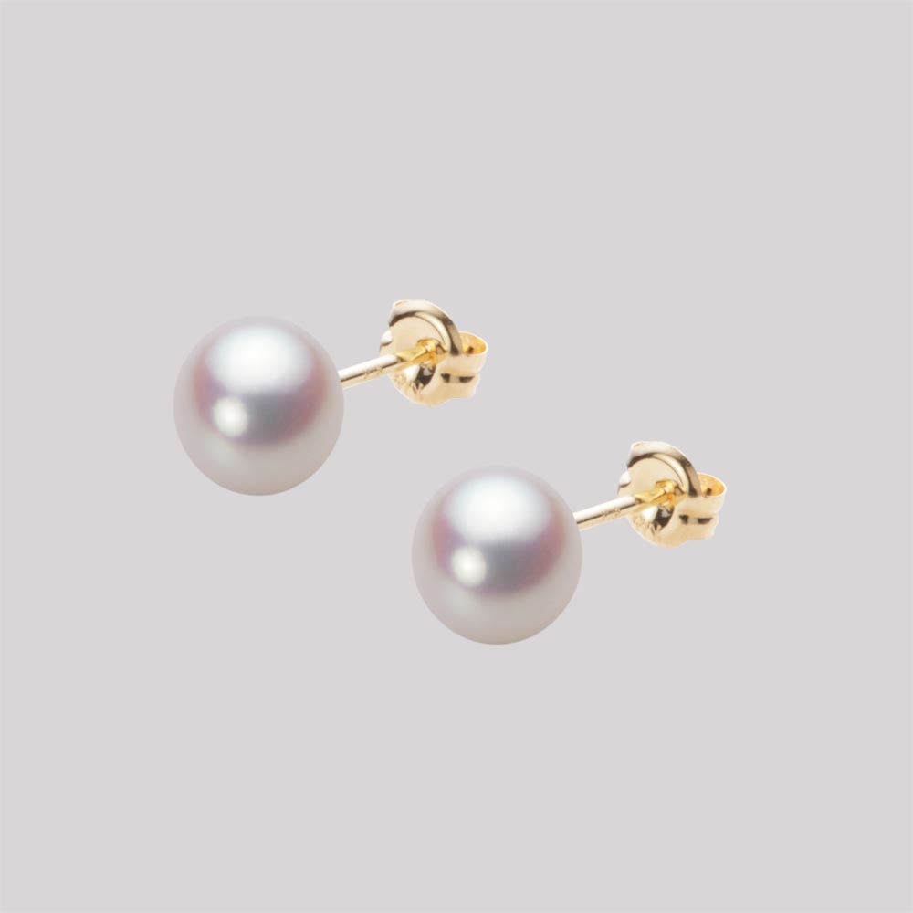 パール ピアス あこや真珠 6.5mm アコヤ 真珠 ピアス K18 イエローゴールド 18金 レディース HA00065B12WPNPA03Y ムーンレーベル Moon Label|Moon Label 大月真珠 Online Shop