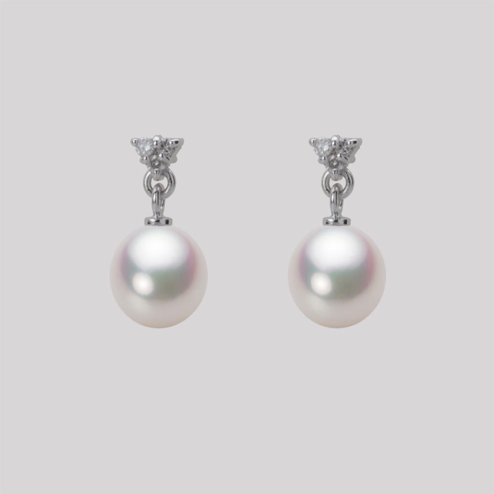 パール ピアス あこや真珠 6.5mm アコヤ 真珠 ピアス K18WG ホワイトゴールド レディース HA00065D11WPG617W0 ムーンレーベル Moon Label