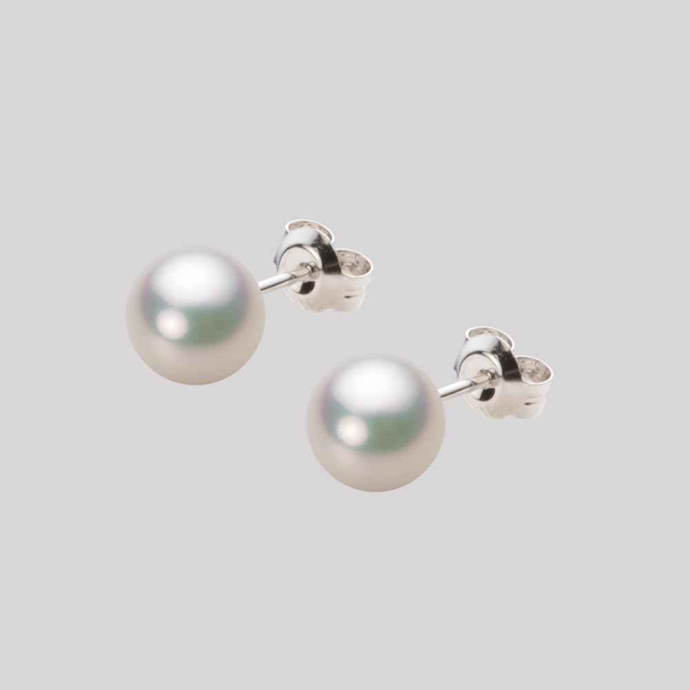 パール ピアス あこや真珠 7.0mm アコヤ 真珠 ピアス K14WG ホワイトゴールド レディース HA00070R11CW0PA02W ムーンレーベル Moon Label