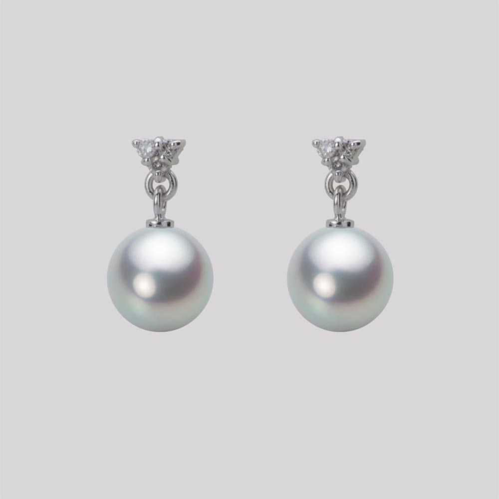 パール ピアス あこや真珠 7.0mm アコヤ 真珠 ピアス K18WG ホワイトゴールド レディース HA00070R11SG0617W0 ムーンレーベル Moon Label|Moon Label 大月真珠 Online Shop