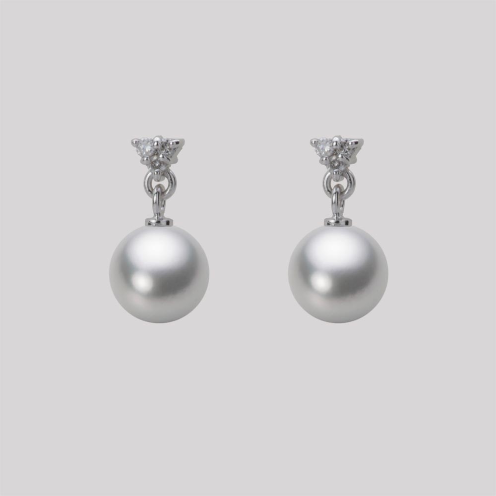 パール ピアス あこや真珠 7.0mm アコヤ 真珠 ピアス K18WG ホワイトゴールド レディース HA00070R12SG0617W0 ムーンレーベル Moon Label｜Moon Label　大月真珠 Online Shop