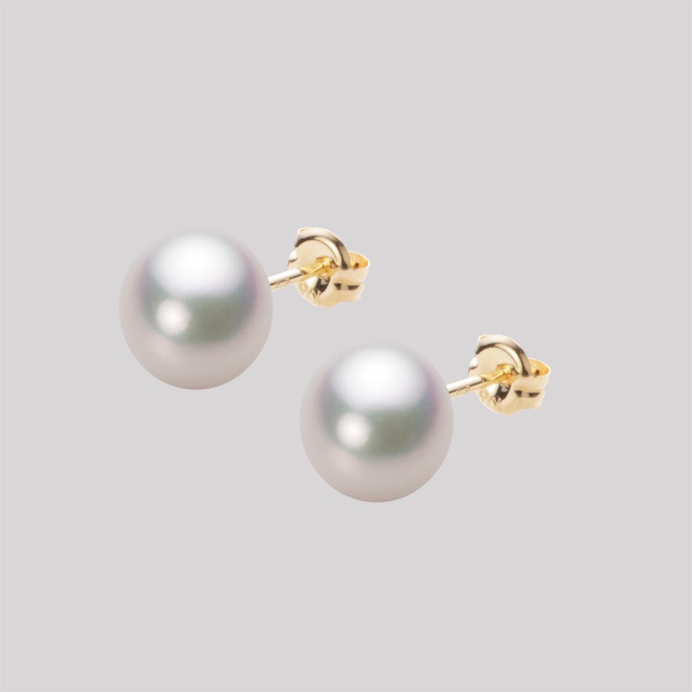 パール ピアス あこや真珠 7.5mm アコヤ 真珠 ピアス K18 イエローゴールド 18金 レディース HA00075B12WPGPA03Y ムーンレーベル Moon Label|Moon Label 大月真珠 Online Shop