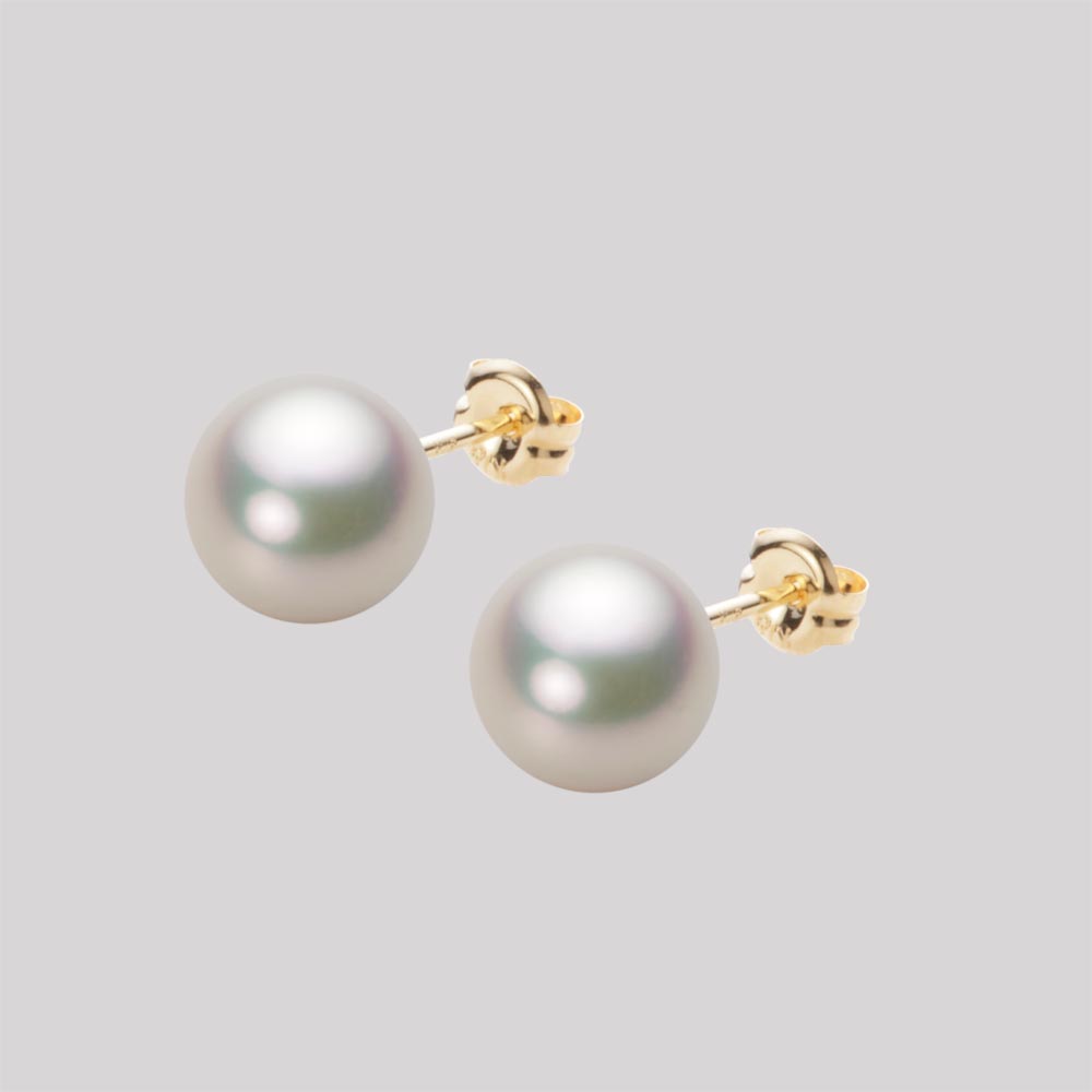パール ピアス あこや真珠 7.5mm アコヤ 真珠 ピアス K18 イエローゴールド 18金 レディース HA00075R12CW0PA03Y ムーンレーベル Moon Label