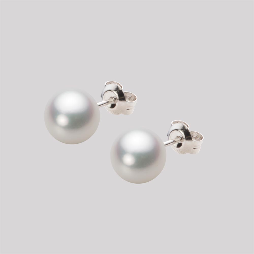 パール ピアス あこや真珠 7.5mm アコヤ 真珠 ピアス Pt900 プラチナ レディース HA00075R12NW0PA04P ムーンレーベル Moon Label