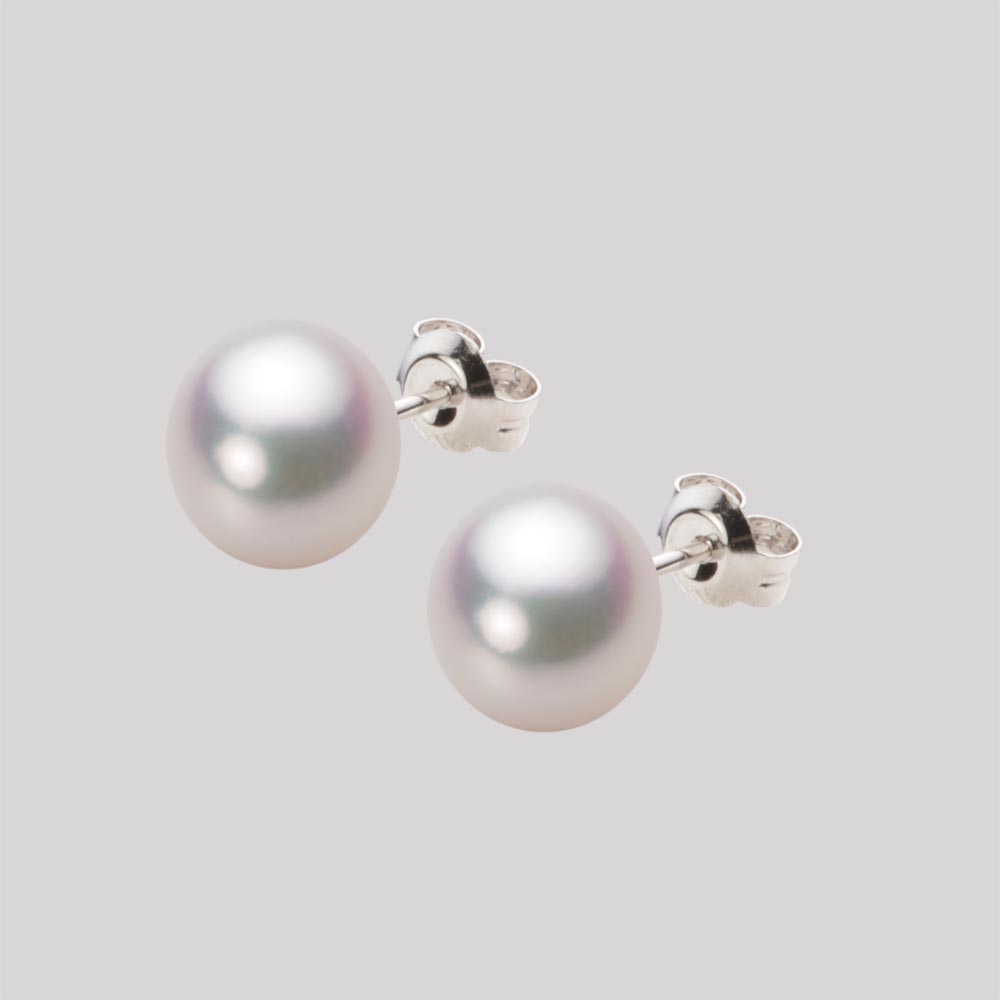 パール ピアス あこや真珠 8.0mm アコヤ 真珠 ピアス K14WG ホワイトゴールド レディース HA00080B11WPGPA02W ムーンレーベル Moon Label