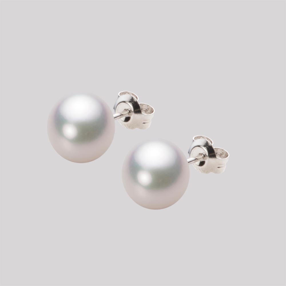 パール ピアス あこや真珠 8.0mm アコヤ 真珠 ピアス K14WG ホワイトゴールド レディース HA00080B13WPGPA02W ムーンレーベル Moon Label