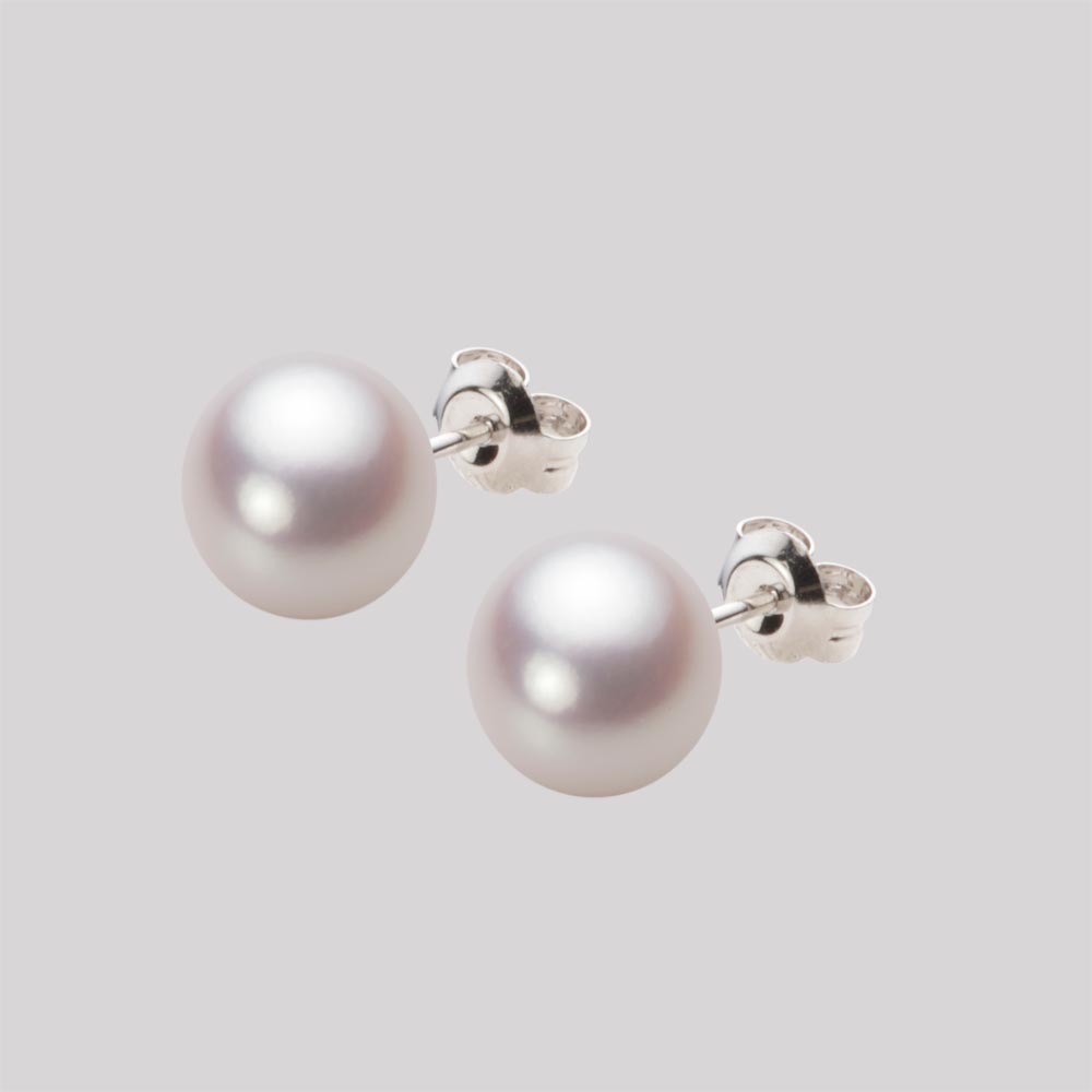 パール ピアス あこや真珠 8.0mm アコヤ 真珠 ピアス K14WG ホワイトゴールド レディース HA00080B13WPNPA02W ムーンレーベル Moon Label