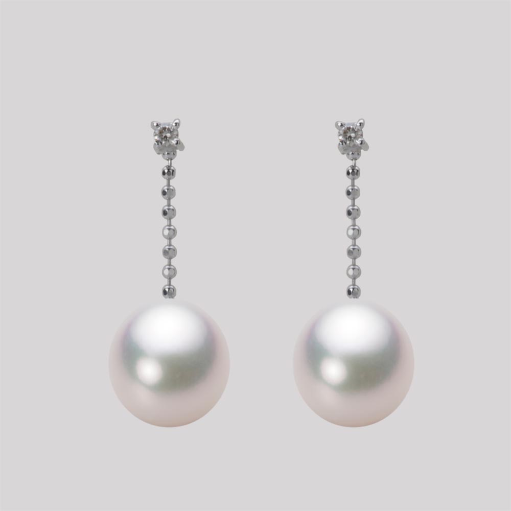 パール ピアス ぶら下がり あこや真珠 8.0mm アコヤ 真珠 ピアス K18WG ホワイトゴールド レディース HA00080D13WPG40W00 ムーンレーベル Moon Label｜Moon Label　大月真珠 Online Shop