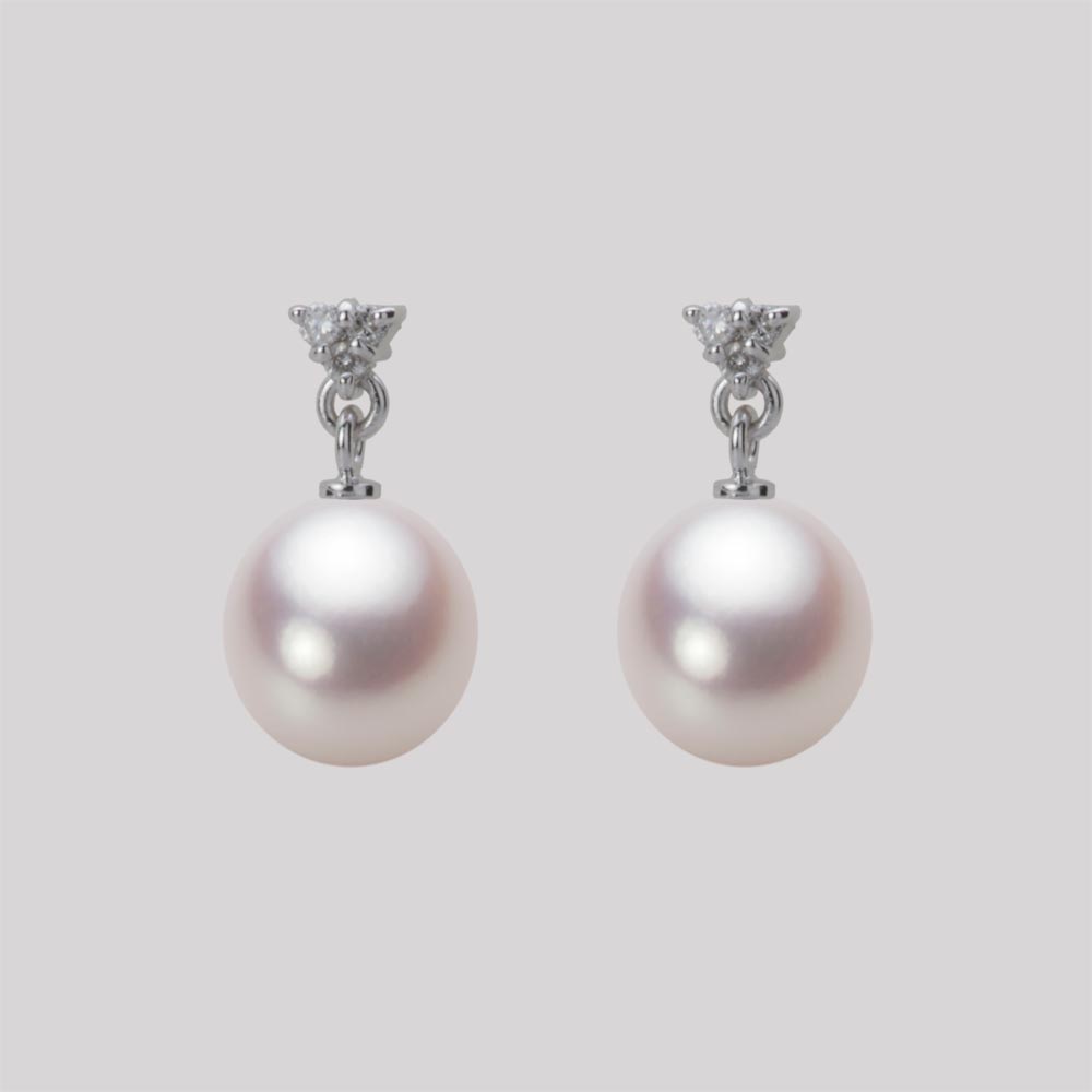 パール ピアス あこや真珠 8.0mm アコヤ 真珠 ピアス K18WG ホワイトゴールド レディース HA00080D13WPN617W0 ムーンレーベル Moon Label|Moon Label 大月真珠 Online Shop
