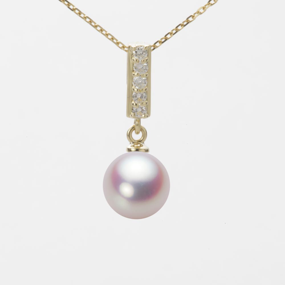 パール ネックレス 一粒 あこや真珠 8.0mm アコヤ 真珠 ペンダント K18 イエローゴールド 18金 レディース HA00080R11WPN314Y0 ムーンレーベル Moon Label｜Moon Label　大月真珠 Online Shop