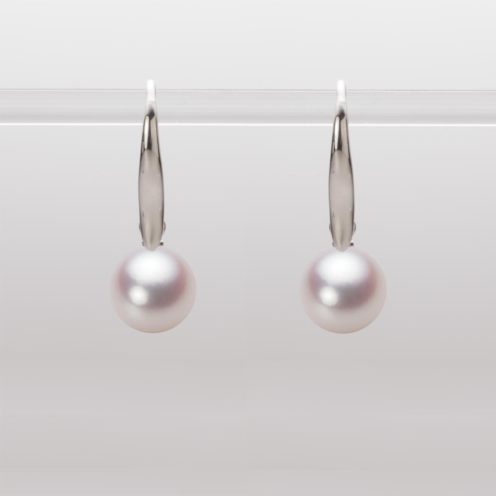 パール ピアス フック あこや真珠 8.0mm アコヤ 真珠 ピアス K18WG ホワイトゴールド レディース HA00080R12WPN716W0 ムーンレーベル Moon Label｜Moon Label　大月真珠 Online Shop