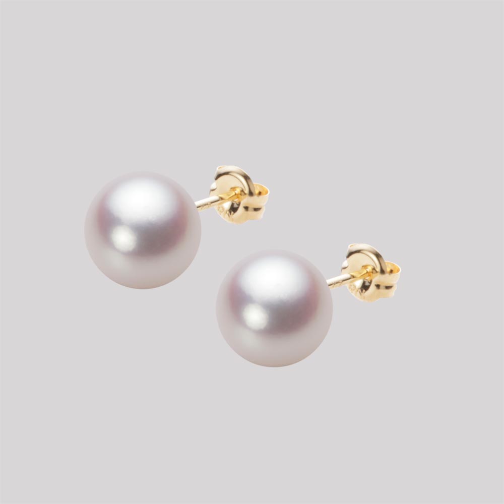 パール ピアス あこや真珠 8.0mm アコヤ 真珠 ピアス K18 イエローゴールド 18金 レディース HA00080R12WPNPA03Y ムーンレーベル Moon Label|Moon Label 大月真珠 Online Shop