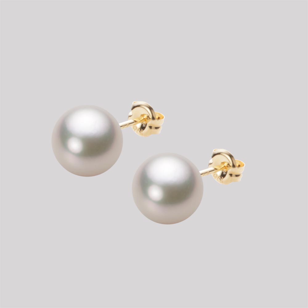 パール ピアス あこや真珠 8.0mm アコヤ 真珠 ピアス K18 イエローゴールド 18金 レディース HA00080R13CW0PA03Y ムーンレーベル Moon Label