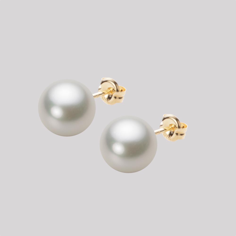 パール ピアス あこや真珠 8.0mm アコヤ 真珠 ピアス K18 イエローゴールド 18金 レディース HA00080R13NW0PA03Y ムーンレーベル Moon Label