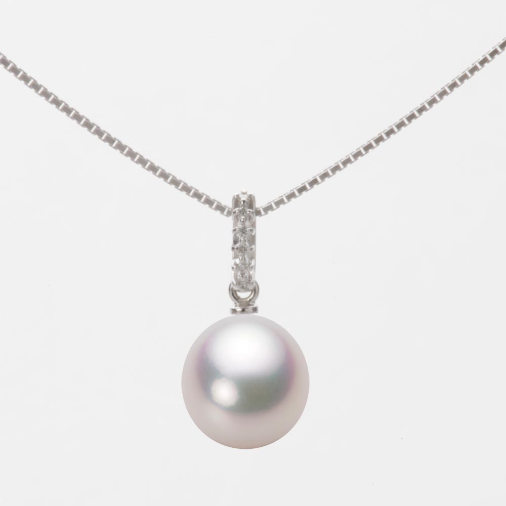 パール ネックレス 8.5mm アコヤ真珠 パールペンダント (ナチュラル
