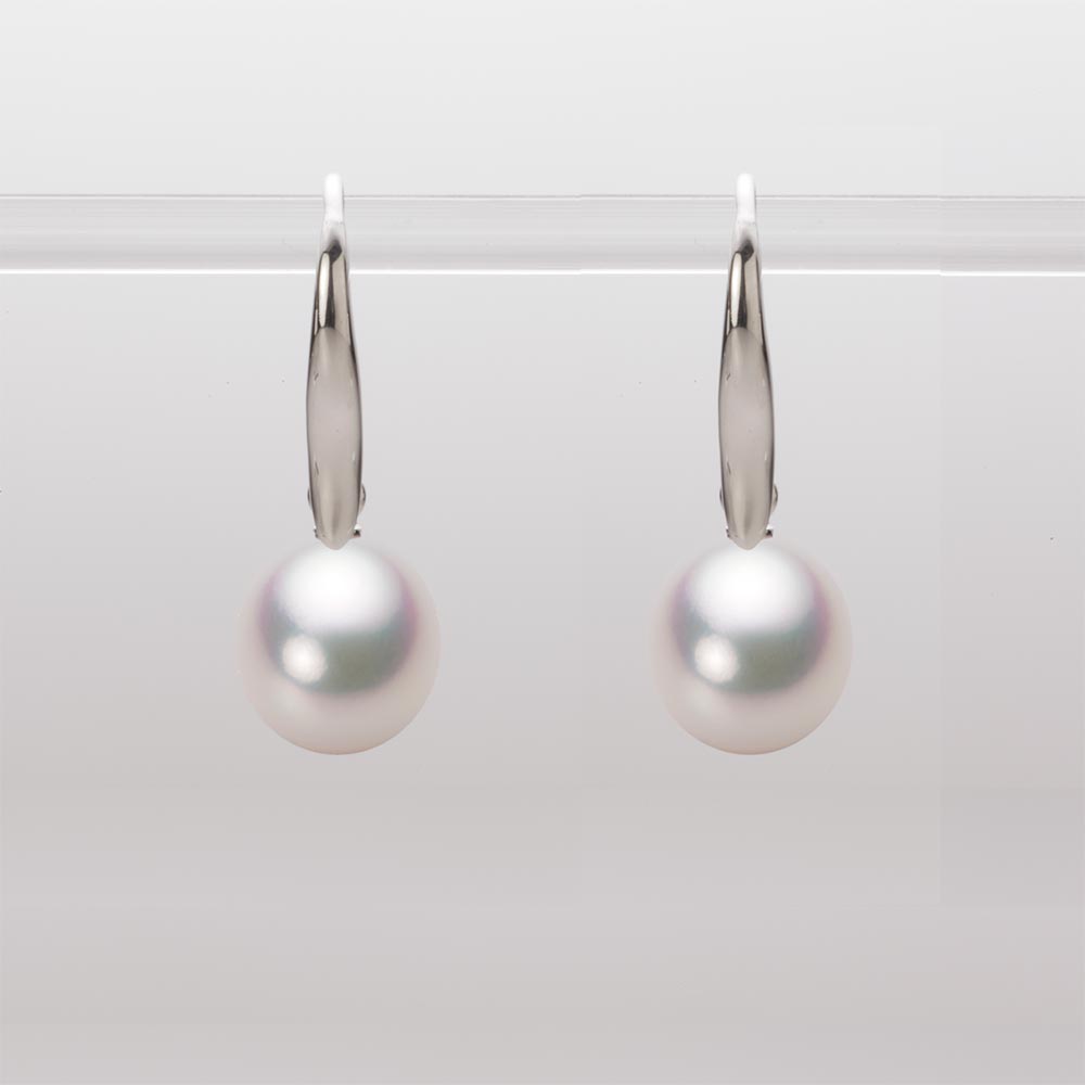 パール ピアス フック あこや真珠 8.5mm アコヤ 真珠 ピアス K18WG ホワイトゴールド レディース HA00085D11WPG716W0 ムーンレーベル Moon Label