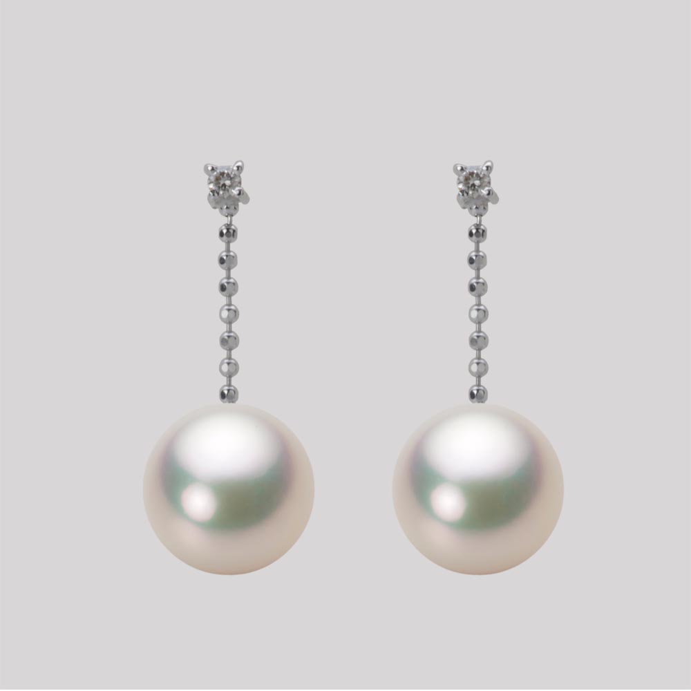 パール ピアス ぶら下がり あこや真珠 8.5mm アコヤ 真珠 ピアス K18WG ホワイトゴールド レディース HA00085R11CW040W00 ムーンレーベル Moon Label｜Moon Label　大月真珠 Online Shop