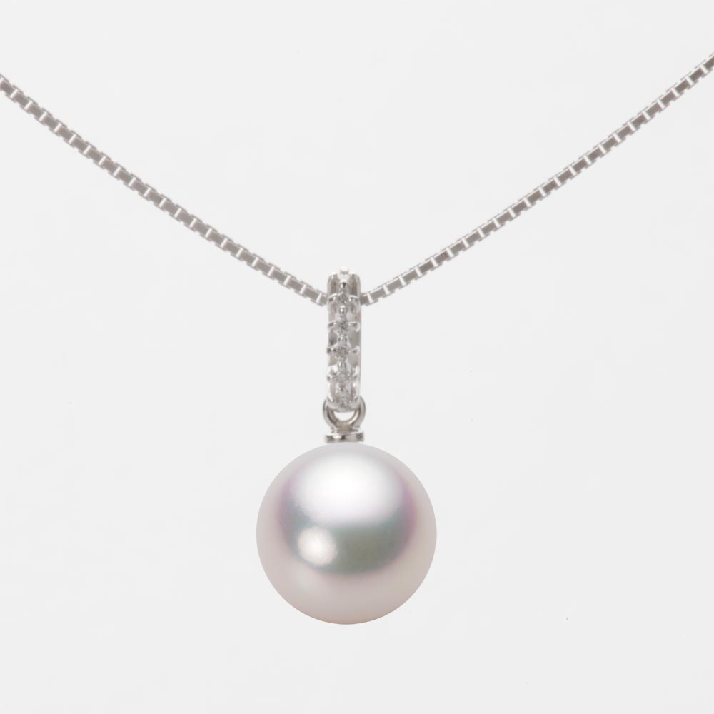 パール ペンダント トップ あこや真珠 8.5mm アコヤ 真珠 ペンダント トップ K18WG ホワイトゴールド 18金 レディース HA00085R11WPG1495W-T ムーンレーベル Moon Label