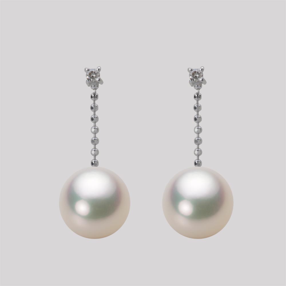 パール ピアス ぶら下がり あこや真珠 8.5mm アコヤ 真珠 ピアス K18WG ホワイトゴールド レディース HA00085R12CW040W00 ムーンレーベル Moon Label|Moon Label 大月真珠 Online Shop