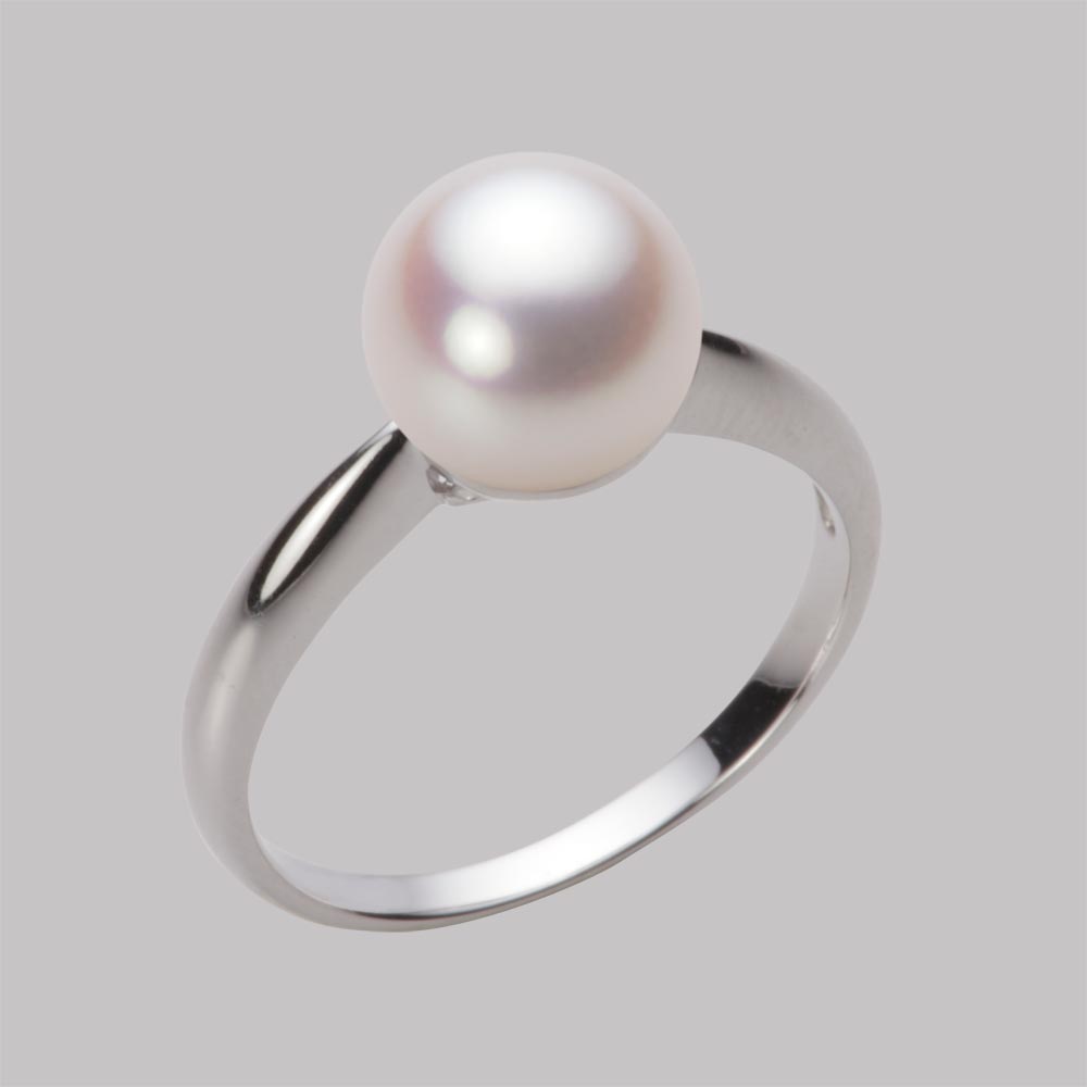 パール リング 指輪 あこや真珠 8.5mm アコヤ 真珠 リング PT900 プラチナ レディース HA00085R13WPNR01P8 ムーンレーベル Moon Label