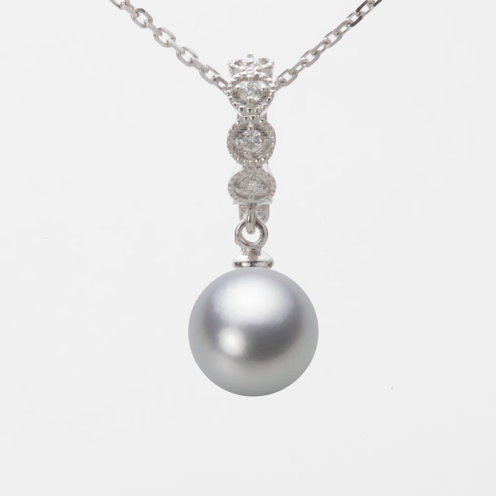 パール ペンダント トップ あこや真珠 9.0mm アコヤ 真珠 ペンダント トップ K18WG ホワイトゴールド 18金 レディース HA00090R12SG0290W0-T ムーンレーベル Moon Label｜Moon Label　大月真珠 Online Shop