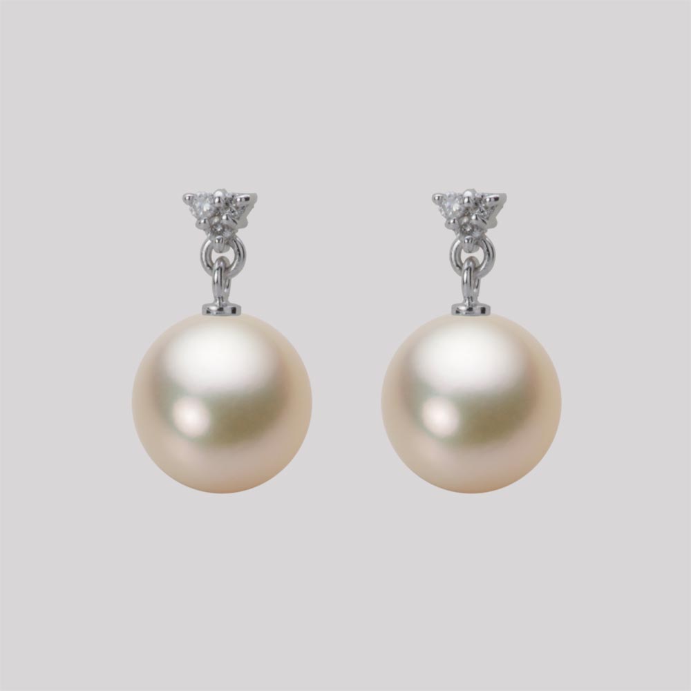 パール ピアス あこや真珠 9.0mm アコヤ 真珠 ピアス K18WG ホワイトゴールド レディース HA00090R13CG0617W0 ムーンレーベル Moon Label|Moon Label 大月真珠 Online Shop