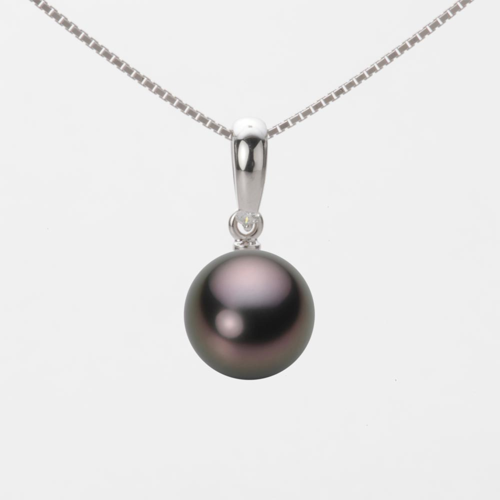 ブラック パール ネックレス 一粒 8mm 黒蝶 真珠 ペンダント K18WG ホワイトゴールド 18金 レディース NB00008R11RB01500W ムーンレーベル Moon Label 76,835円