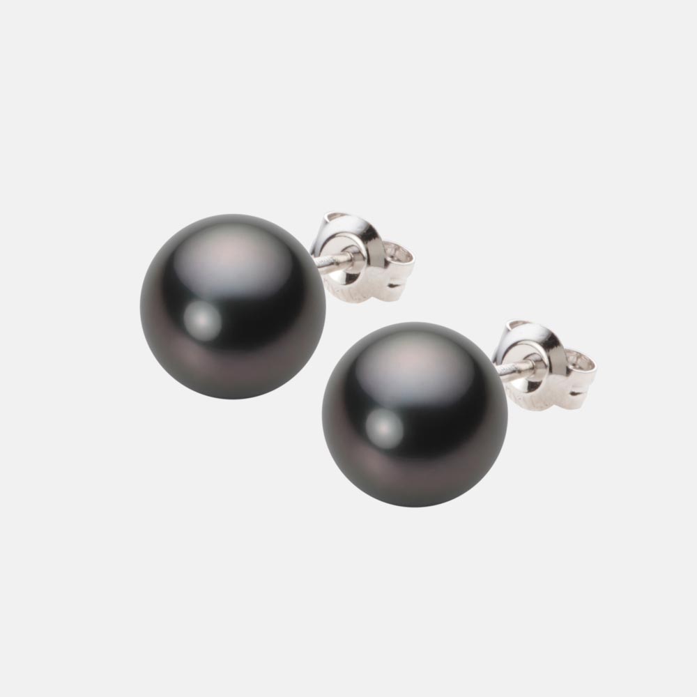 ブラック パール ピアス 9mm 黒蝶 真珠 ピアス PT900 プラチナ レディース NB00009R22BK0PA08P ムーンレーベル Moon Label｜Moon Label　大月真珠 Online Shop