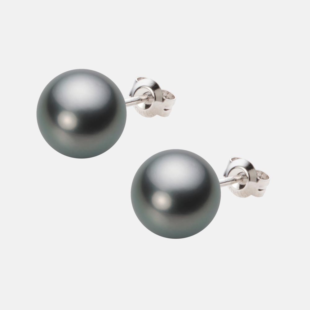 ブラック パール ピアス 10mm 黒蝶 真珠 ピアス PT900 プラチナ レディース NB00010R13DG0PA08P ムーンレーベル Moon Label｜Moon Label　大月真珠 Online Shop