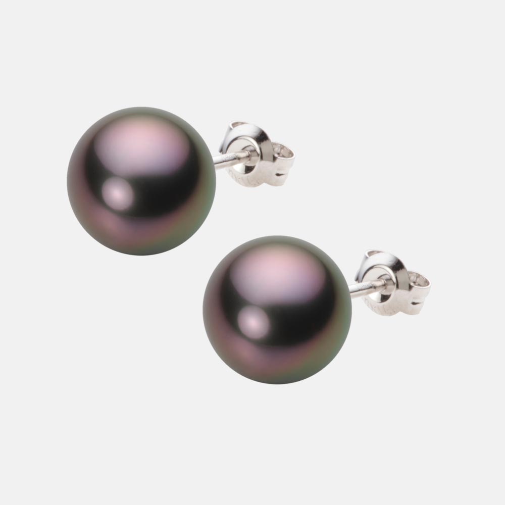 ブラック パール ピアス 10mm 黒蝶 真珠 ピアス PT900 プラチナ レディース NB00010R21RB0PA08P ムーンレーベル Moon Label|Moon Label 大月真珠 Online Shop