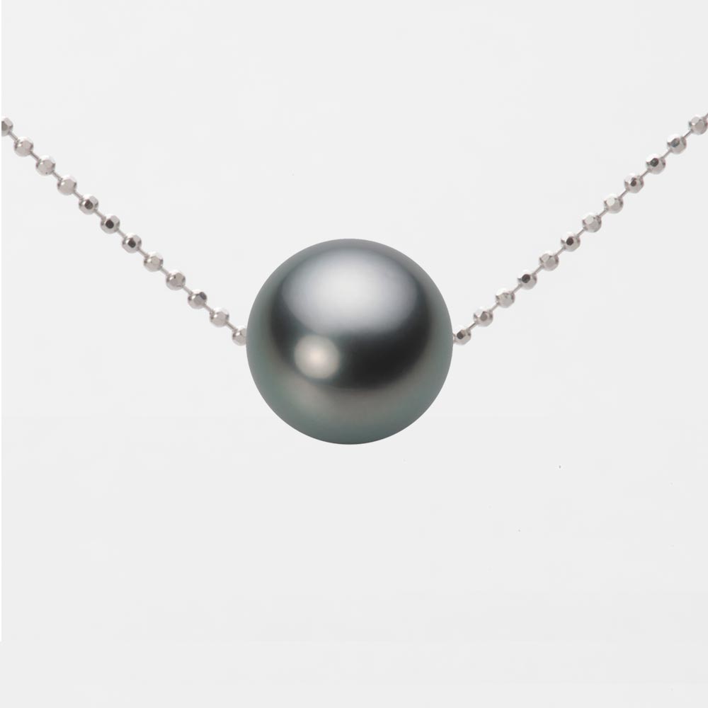 楽天市場】ブラック パール ネックレス 一粒 10mm 黒蝶 真珠