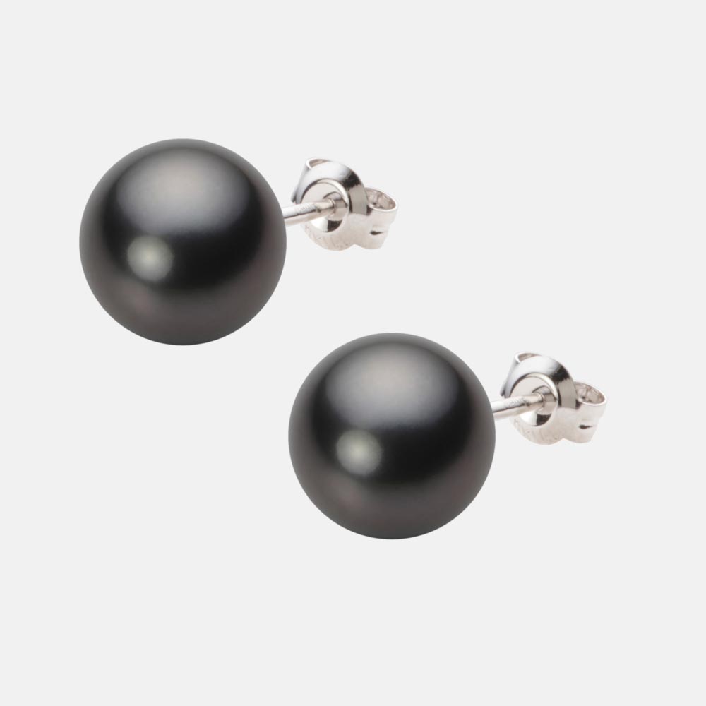 ブラック パール ピアス 10mm 黒蝶 真珠 ピアス PT900 プラチナ レディース NB00010R23PC0PA08P ムーンレーベル Moon Label|Moon Label 大月真珠 Online Shop