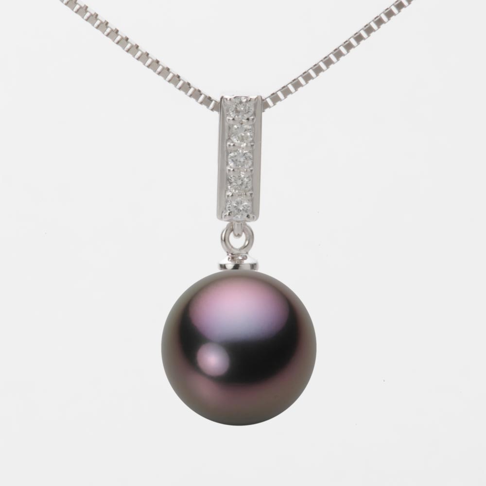 楽天市場】ブラック パール ネックレス 一粒 11mm 黒蝶 真珠