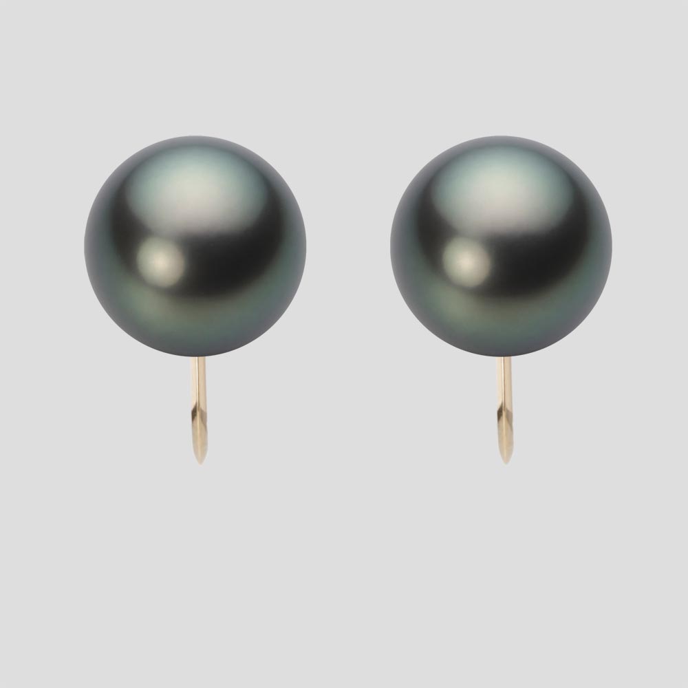 ブラック パール イヤリング 11mm 黒蝶 真珠 イヤリング K18 イエローゴールド 18金 レディース NB00011R13DG0Y06Y0 ムーンレーベル Moon Label|Moon Label 大月真珠 Online Shop