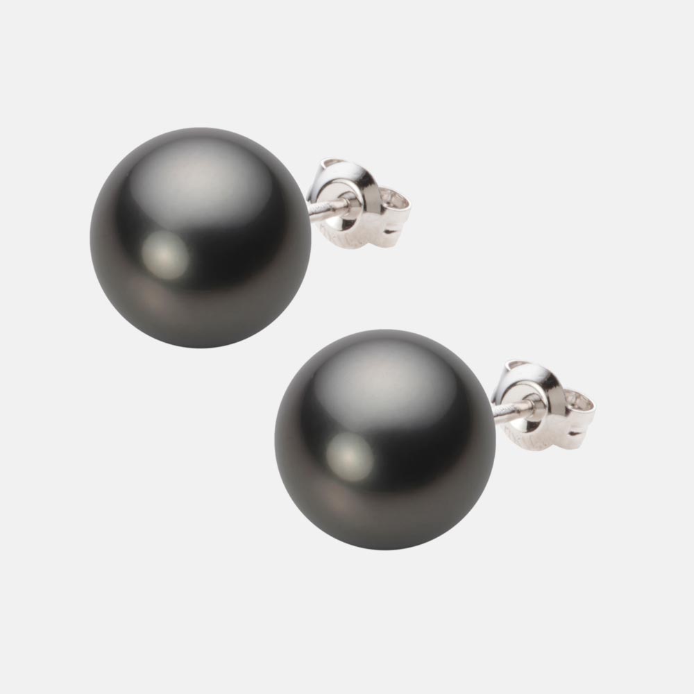 ブラック パール ピアス 11mm 黒蝶 真珠 ピアス K14WG ホワイトゴールド レディース NB00011R23PC0PA01W ムーンレーベル Moon Label｜Moon Label　大月真珠 Online Shop