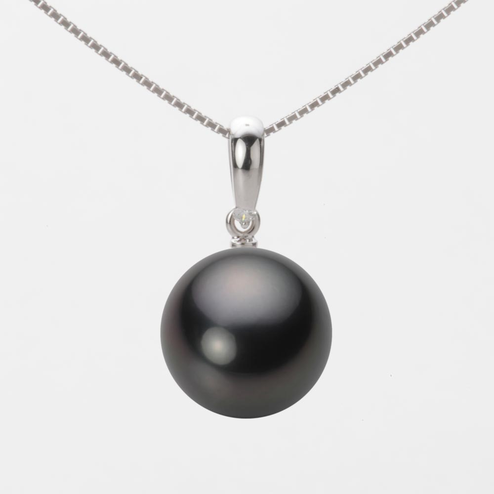 ブラック パール ペンダント トップ 12mm 黒蝶 真珠 ペンダント トップ K18WG ホワイトゴールド 18金 レディース NB00012R11BK01500W-T ムーンレーベル Moon Label|Moon Label 大月真珠 Online Shop