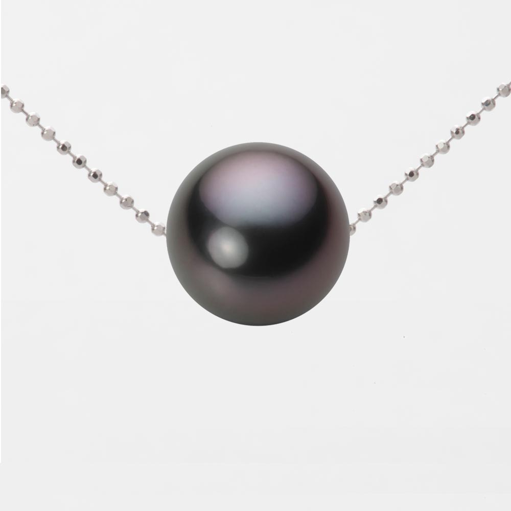 ブラック パール ネックレス 一粒 12mm 黒蝶 真珠 ペンダント K18WG ホワイトゴールド 18金 レディース NB00012R12BK0B01WS ムーンレーベル Moon Label｜Moon Label　大月真珠 Online Shop