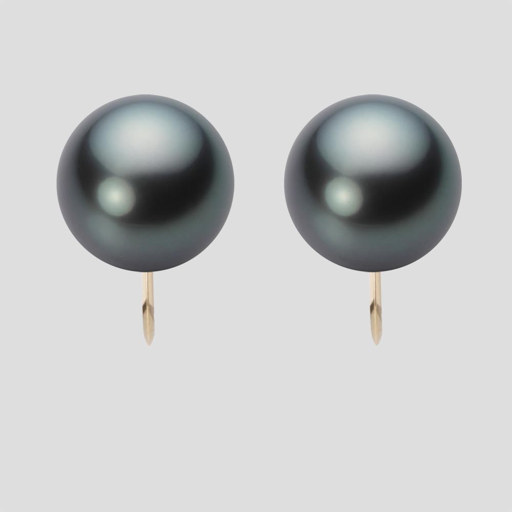 ブラック パール イヤリング 12mm 黒蝶 真珠 イヤリング K18 イエローゴールド 18金 レディース NB00012R12DG0Y06Y0 ムーンレーベル Moon Label 205,700円