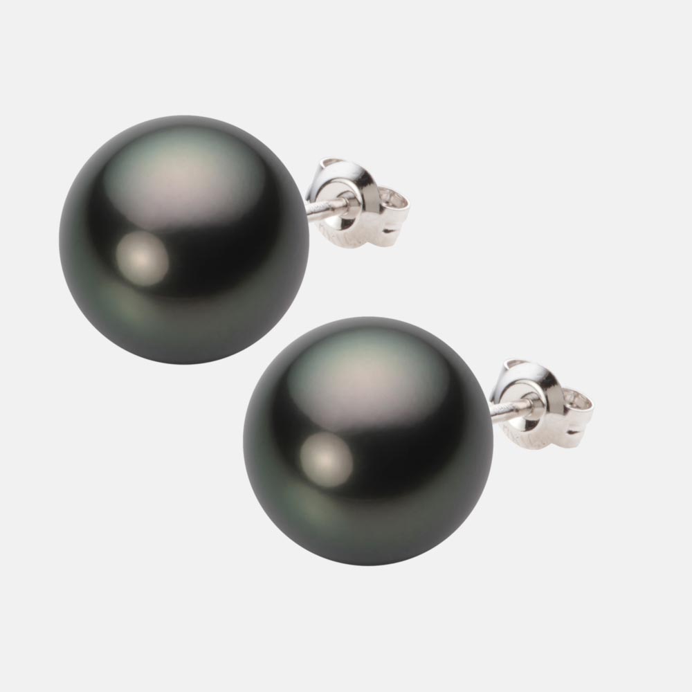 ブラック パール ピアス 12mm 黒蝶 真珠 ピアス PT900 プラチナ レディース NB00012R12PC0PA08P ムーンレーベル Moon Label