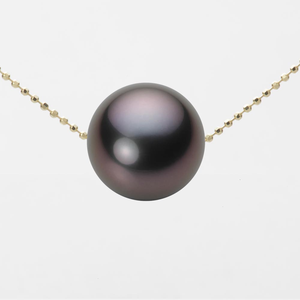 楽天市場】ブラック パール ネックレス 一粒 11mm 黒蝶 真珠