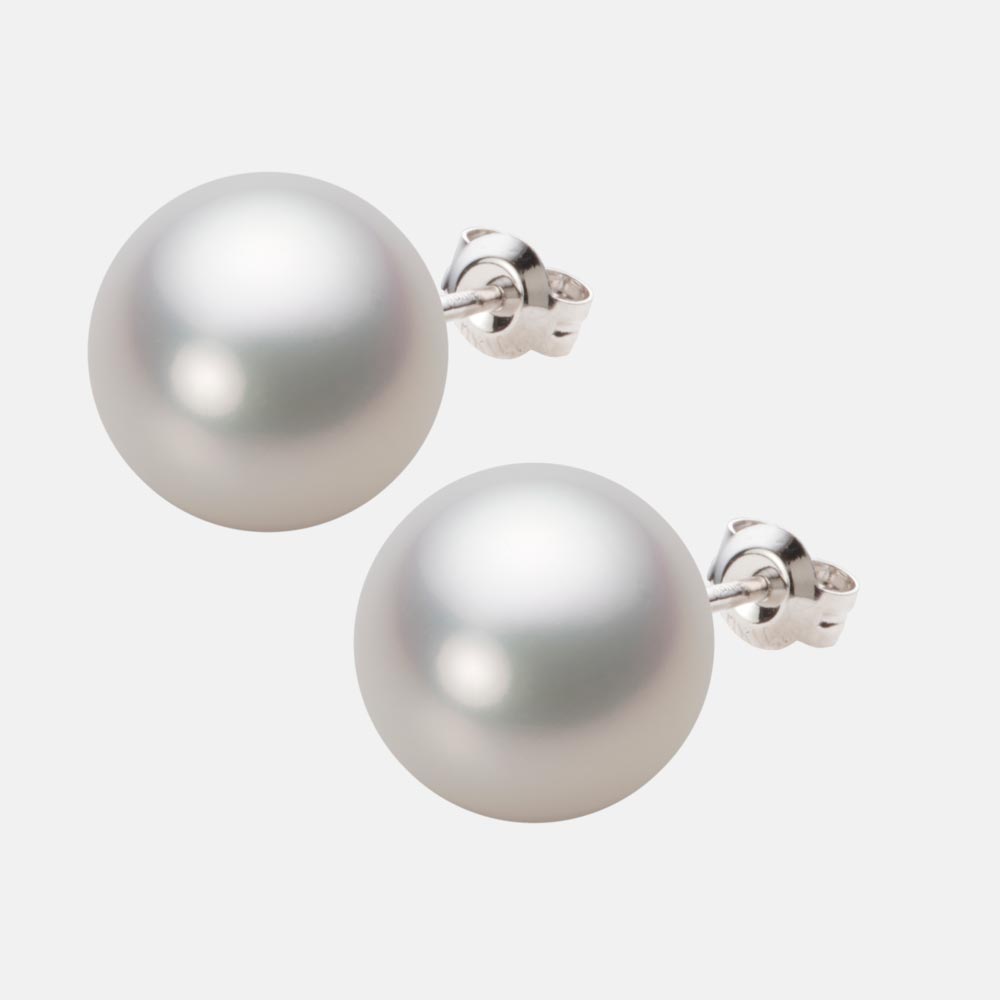 南洋真珠 パール ピアス 12mm 白蝶 真珠 ピアス PT900 プラチナ レディース NW00012R22WH0PA08P ムーンレーベル Moon Label