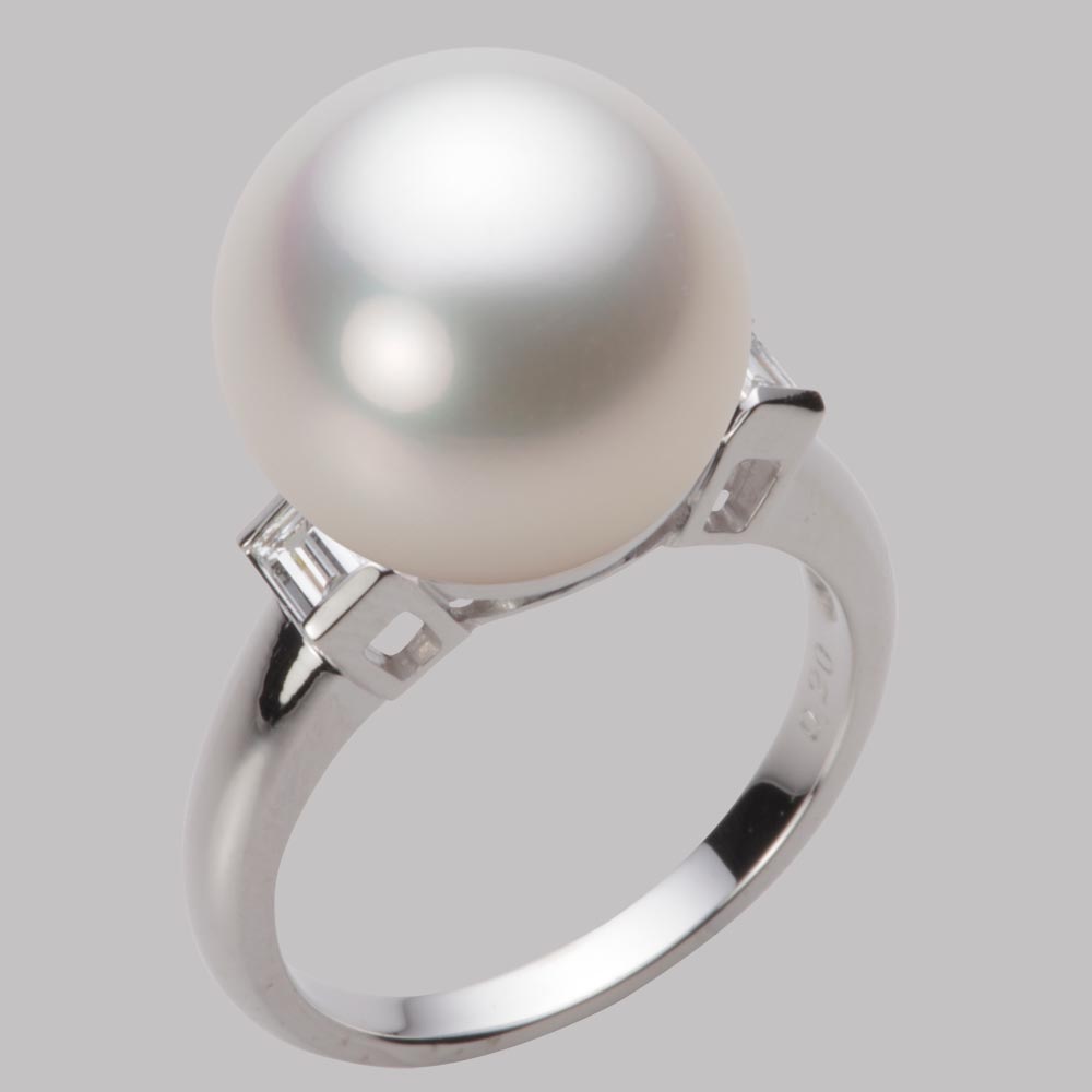 楽天市場】南洋真珠 パール リング 指輪 12mm 白蝶 真珠 リング K18WG