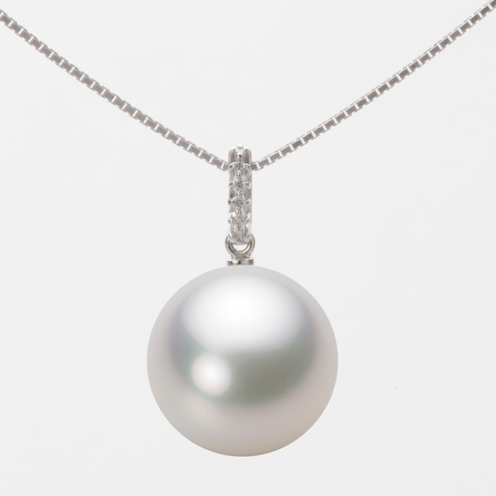南洋真珠 パール ネックレス 一粒 13mm 白蝶 真珠 ペンダント K18WG ホワイトゴールド 18金 レディース NW00013R12WH01495W ムーンレーベル Moon Label｜Moon Label　大月真珠 Online Shop