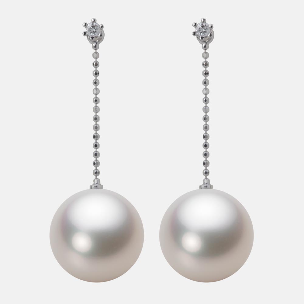 南洋真珠 パール ピアス 13mm 白蝶 真珠 ピアス K18WG ホワイトゴールド 18金 レディース NW00013R21WH0808W0 ムーンレーベル Moon Label｜Moon Label　大月真珠 Online Shop