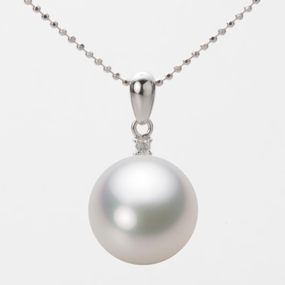 南洋真珠 パール ネックレス 一粒 13mm 白蝶 真珠 ペンダント K18WG ホワイトゴールド 18金 レディース NW00013R22WH0904W0 ムーンレーベル Moon Label｜Moon Label　大月真珠 Online Shop